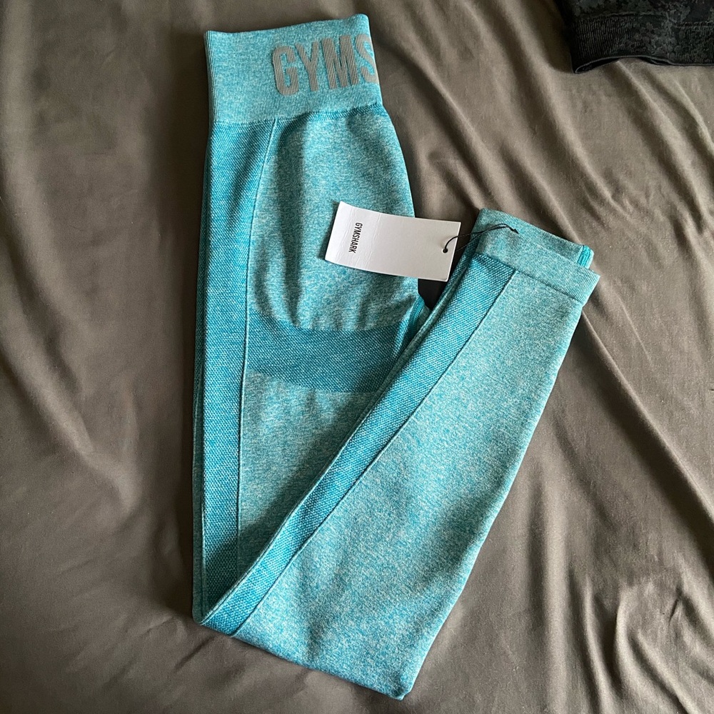 Gymshark Flex High Waisted Leggings in Teal Marl
